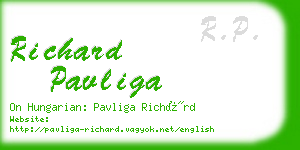richard pavliga business card